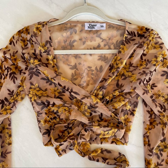 Tiger Mist Longsleeve wrap top - Picture 7 of 7